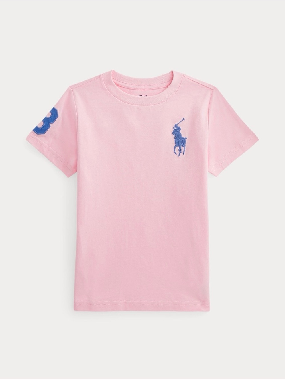 🌸POLO RALPH LAUREN Kids Boys Big Pony Jersey Short Sleeve Cotton T-Shirt US 7